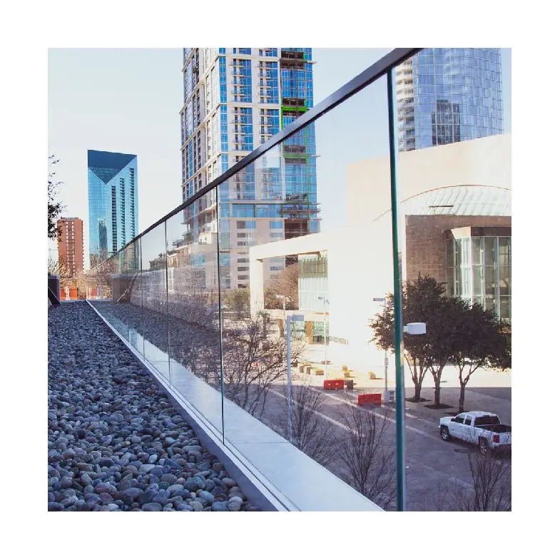 railings and handrails u channel glass PVC wood grain glass railing