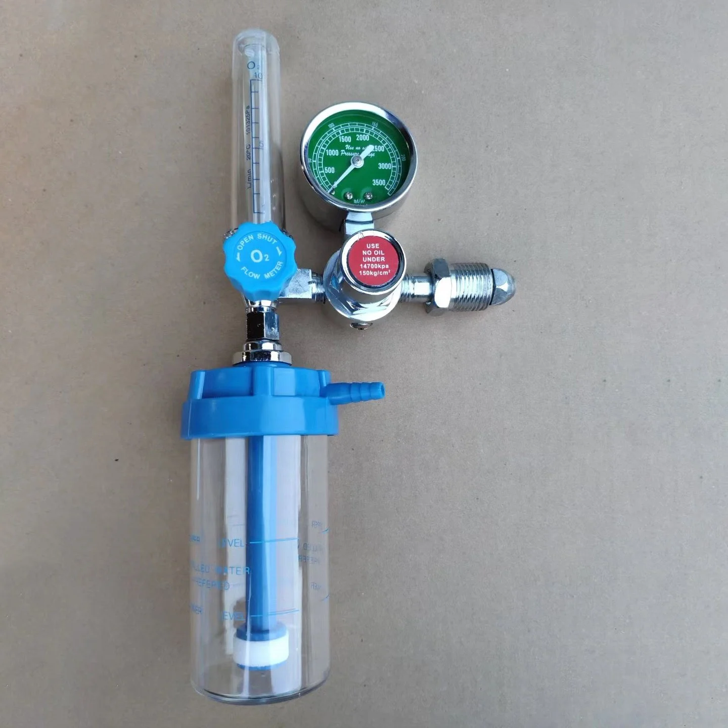 2022 Factory Supply reguladores de oxigeno medicinal cga540 humidifier flow regulator medical humidifier manometer