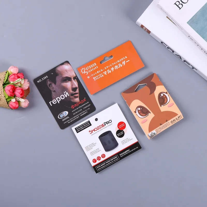 Customizable Printing Design Paper Header Card hanger Sock Backing Cookies Opp Plastic Packaging Bag Topper With Euro Hole