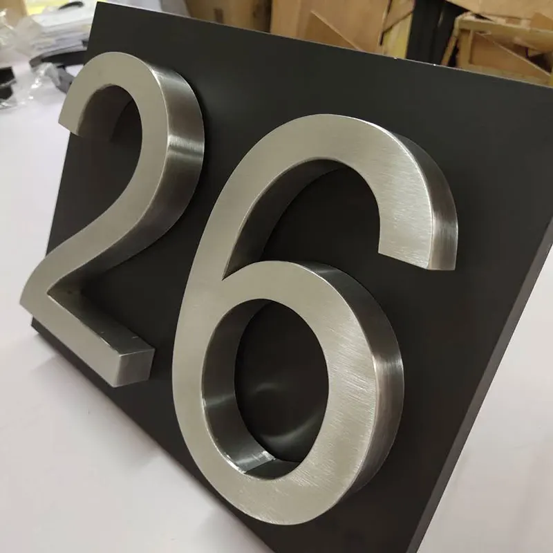 3D металлические золотые именные знаки логотип из матовой нержавеющей стали гостиничная комната вывеска буквы алфавита с