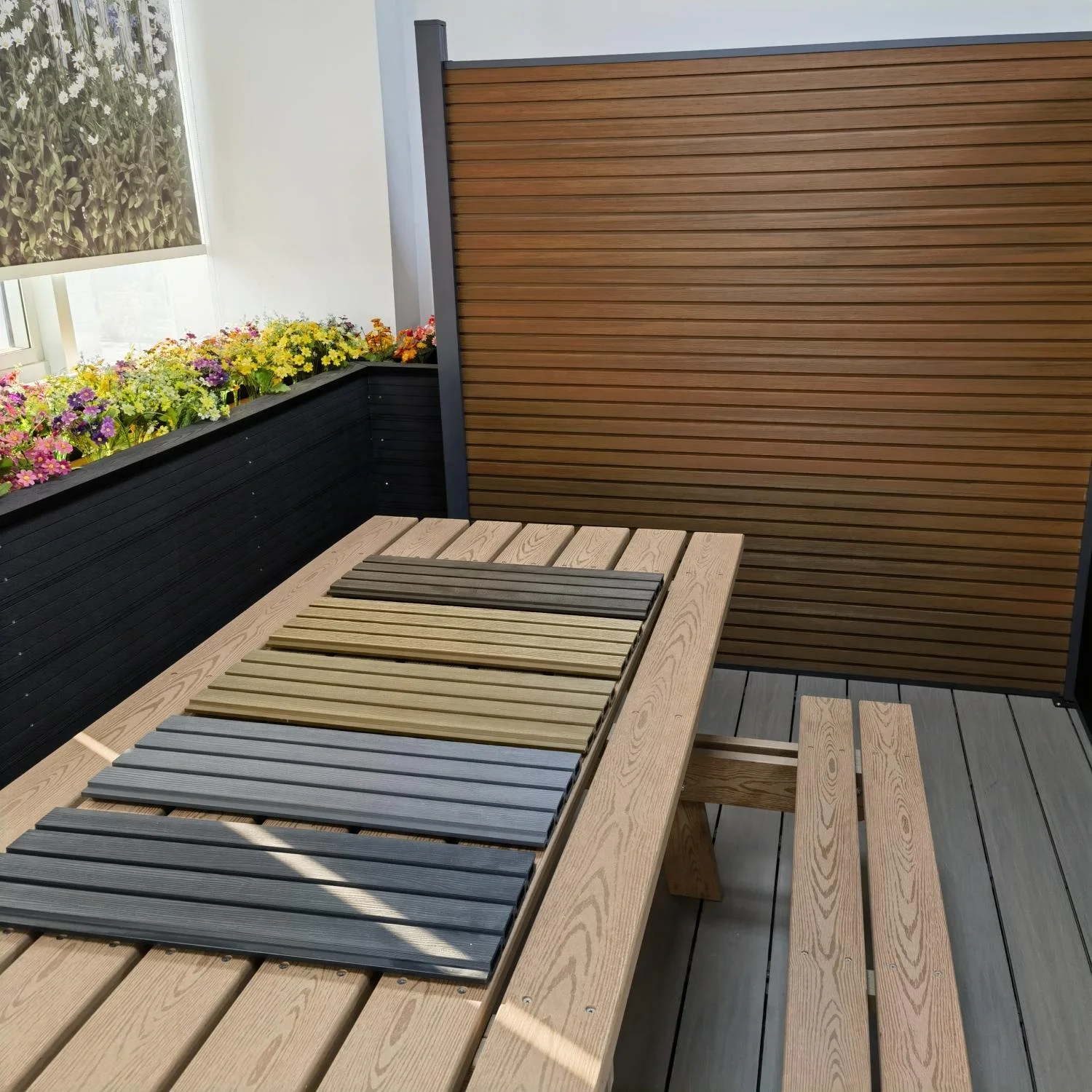 2024 New Desgin 3D Emboss Great Wall Fence Outdoor Use Wpc Fence Panel
