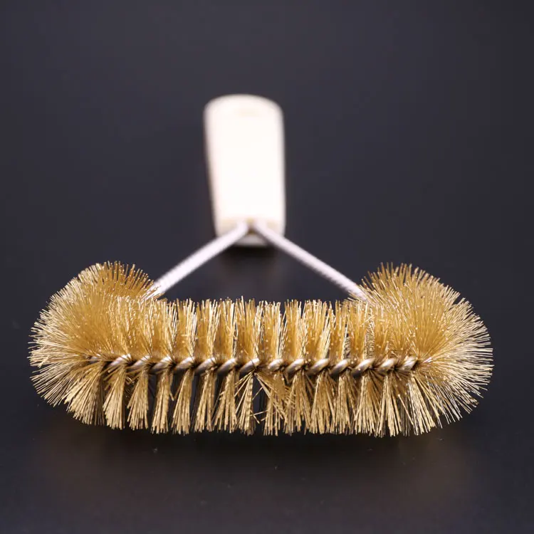 Brass Wire Triangle Barbecue BBQ Wire Mesh grill Cleaning Brush