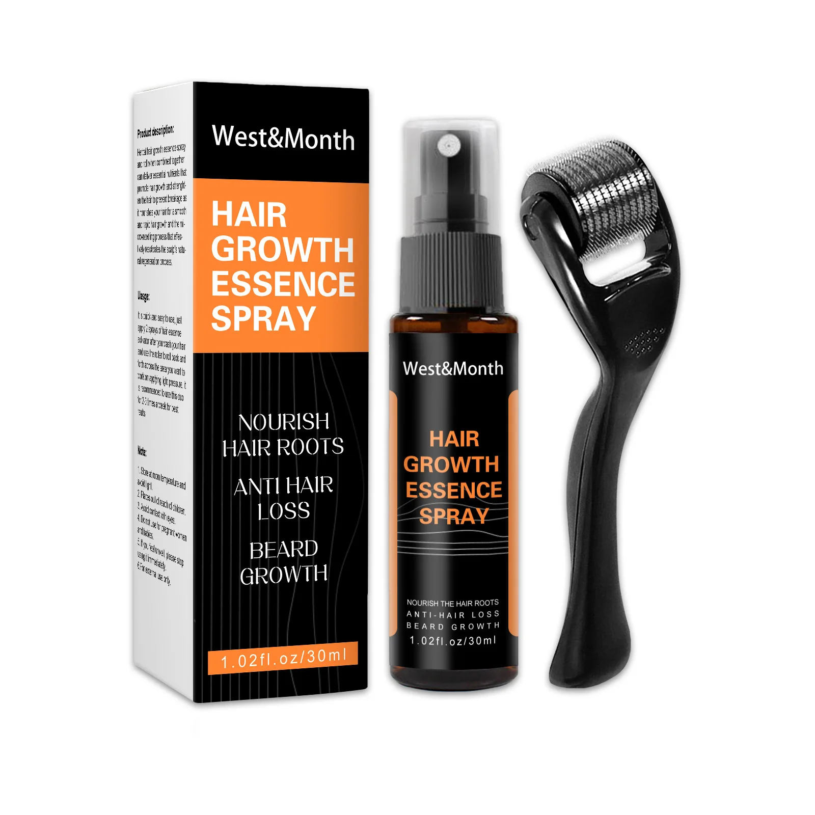 West&Month OEM Hair Growth Spray Serum Natural Anti Hair Loss Products Fast Growing Prevent Baldness Treatment Germinal Liquid
