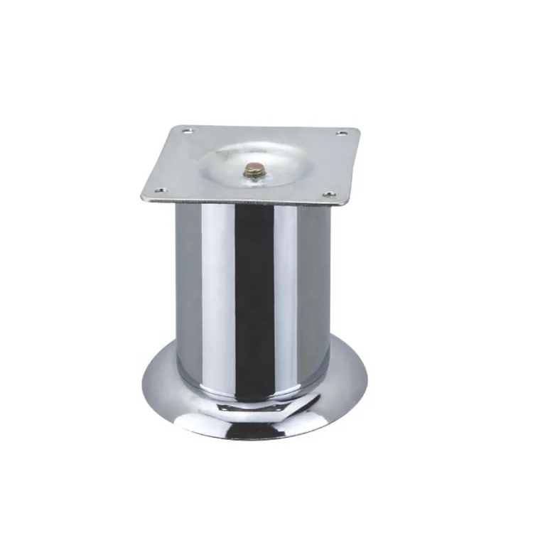 Custom furniture feet l shaped chrome metal steel legs for sofa