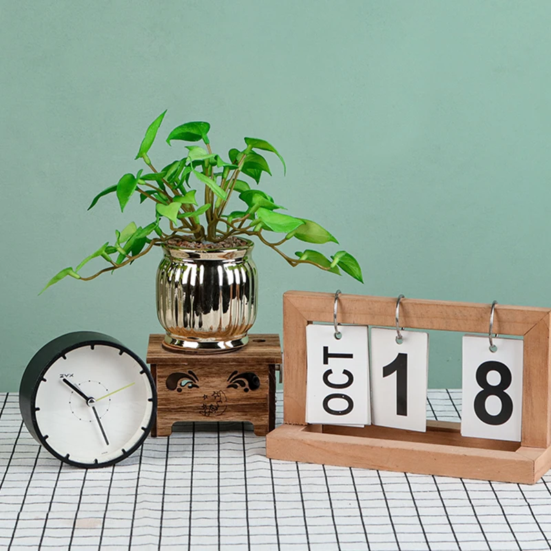 Golden green dill artificial metal flower bonsai ornaments home decoration living room green plants fake flower potted plants