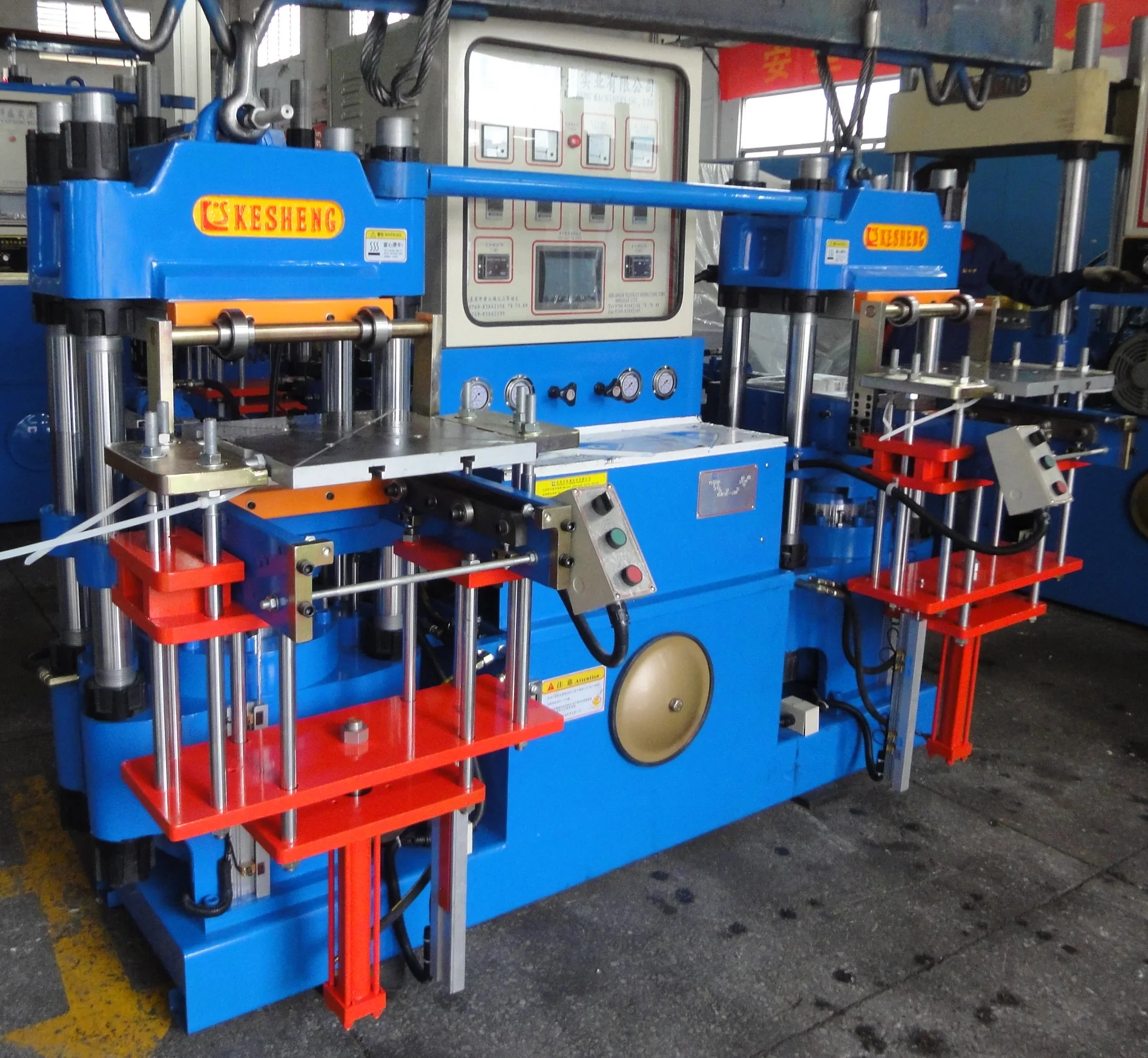 Double station automatic front-style 2RT hydraulic molding machine for making silicon rubber products Vulcanizing Press machine