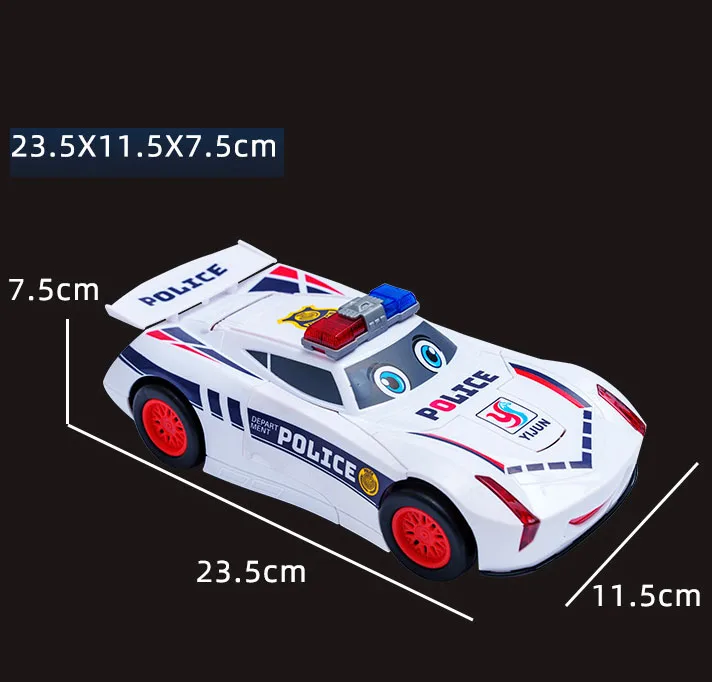 Wholesale Changeable Deformed Police Car  Electric Deformation Music Robot Police Car Toy For Kids