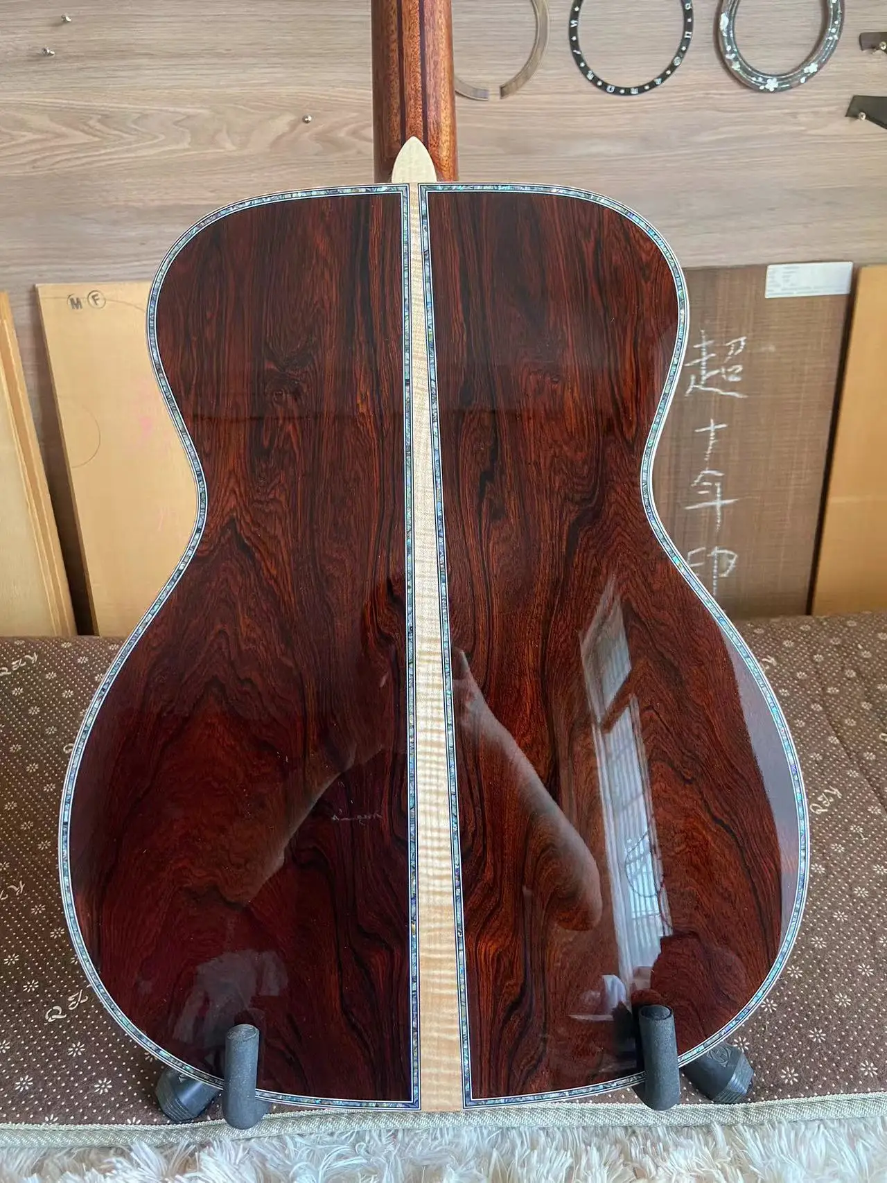 JD-960 Custom All-Solid OM Acoustic Guitar Handmade with Premium Wood for Optimal Sound Quality
