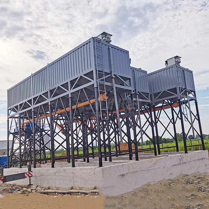 Stock Available Horizontal Cement Silo 60T Cement Tank With Vibration Motor