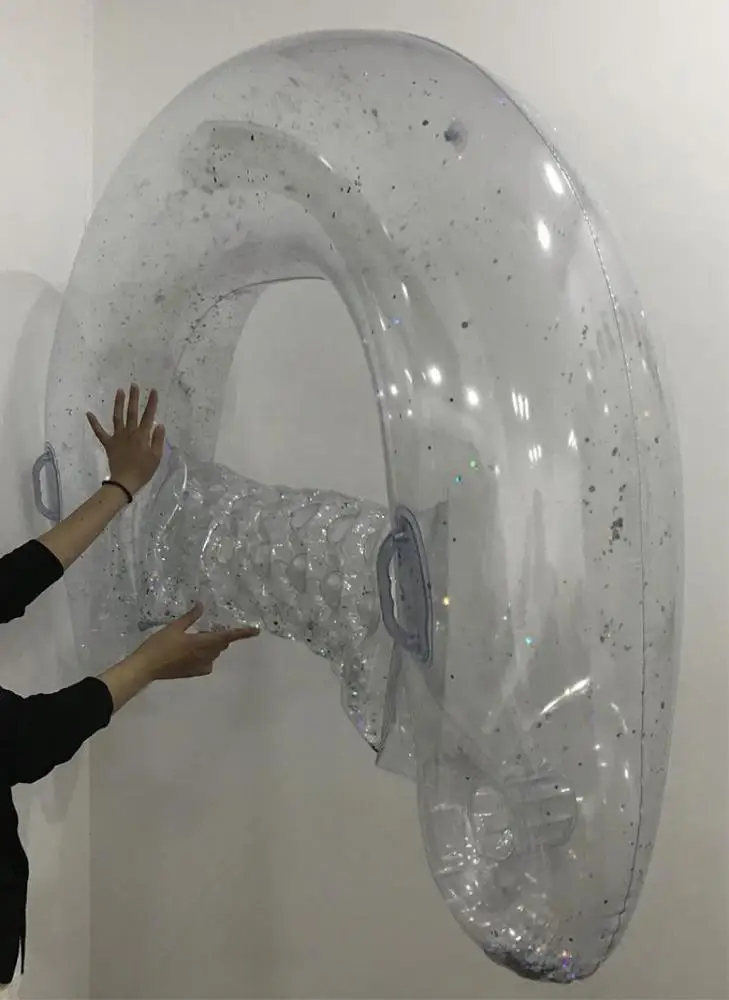 Inflatable Air Beach Sofa Pool Floating Lounger Chair with Glitter