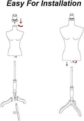 Mannequin Body Female for Clothing Dress Display Sewing Mannequin Stand with Tripod