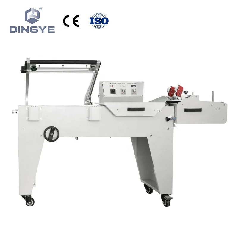 DFQA450 L-bar sealer L type sealing cutting machine and BS-A450 heat shrink tunnel packaging machine packager
