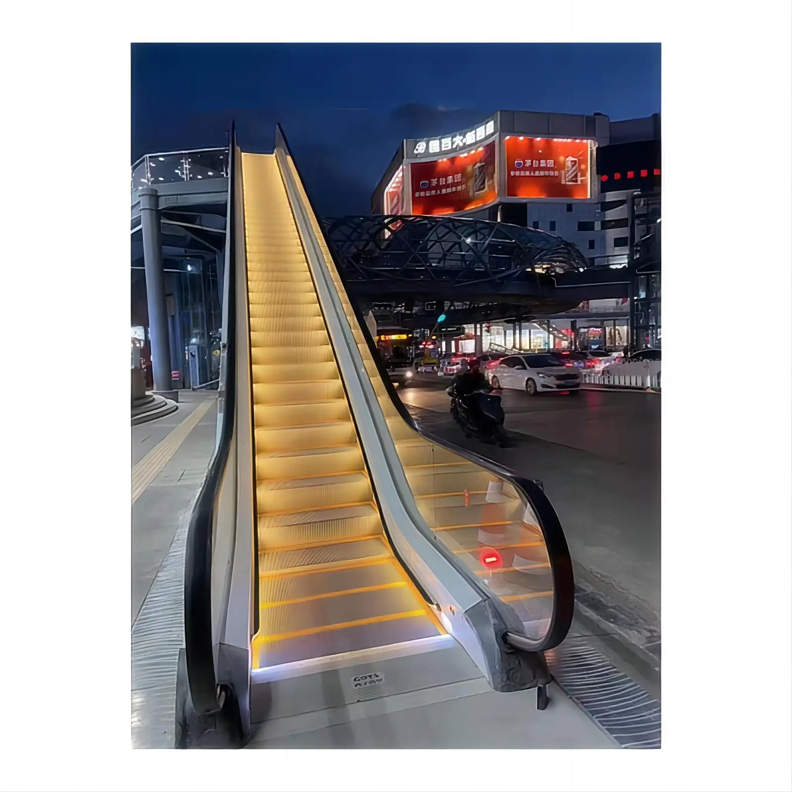 Gots VVVF Glass Electric Automatic Escalator residential escalator for Airport Shopping Mall