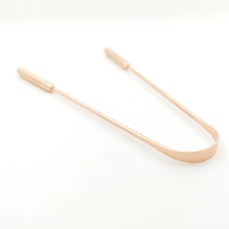 
100% Copper Material Wholesale Tongue Scraper Tongue Cleaner 