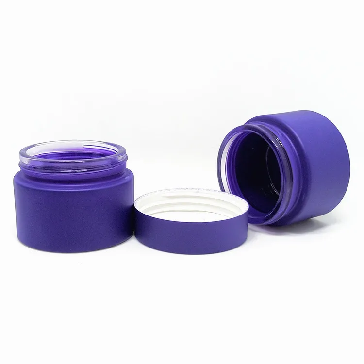 
Custom Logo 2oz 60ml Dark Green Glass Jars Matte 10ml 20ml 50ml 100ml Cosmetic Cream Container for cosmetics With Round Lid 