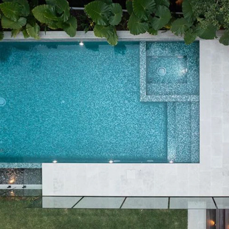 popular mosaic tiles outdoor customized design large size inground fiberglass pool swim spa pool for sale