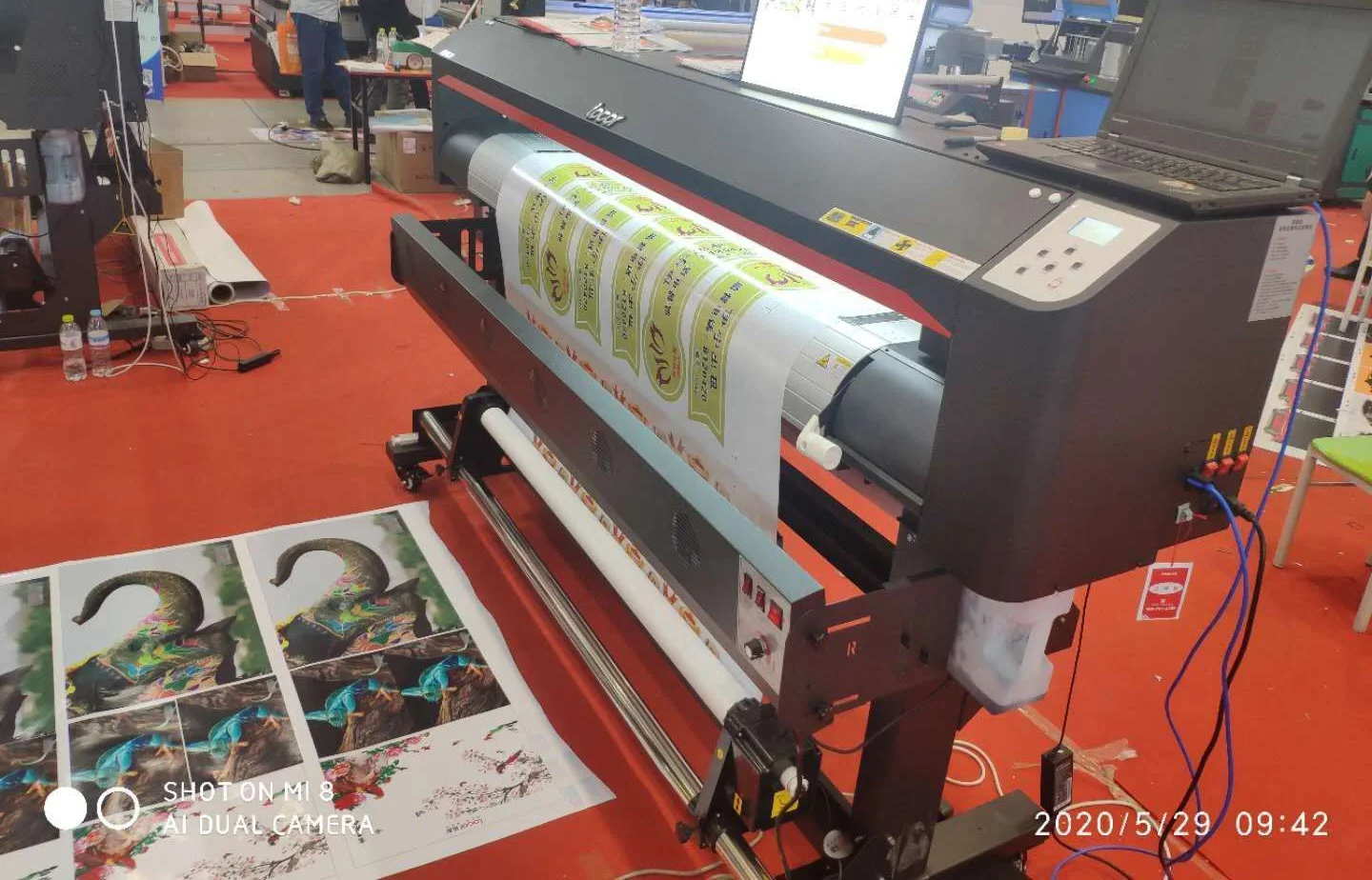 Locor cheaper model vinyl car sticker labels outdoor advertisement reflective materials 5ft 1.6m digital eco solvent printer