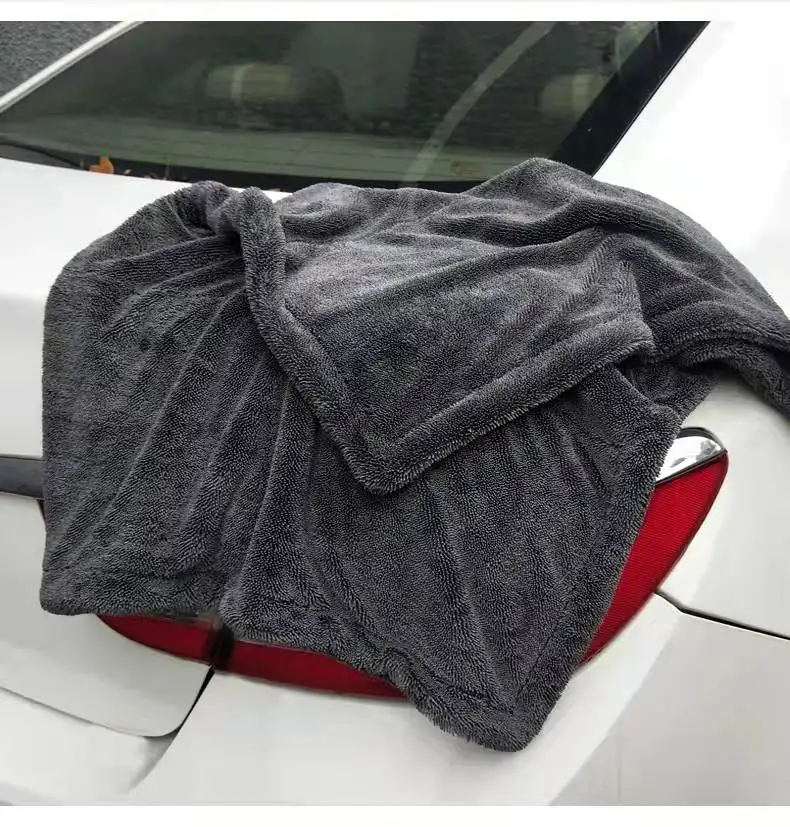 Products Dual Sides 1400gsm Microfiber Twisted Towel Car Drying Towel