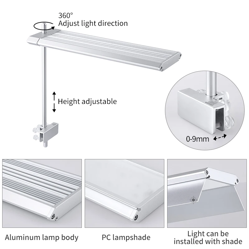 Week aqua S300 18w 24w 28w led rgb aquarium lights full spectrum sunrise and sunset smart light for fish tank