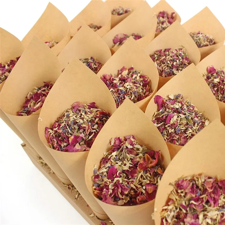 Wholesale High Quality Biodegradable Natural Wedding Confetti Dried Flowers Rose Petals