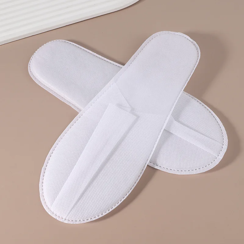 Cheap Hotel Disposable Slipper Machine Made White Black Eco Non Woven Slippers