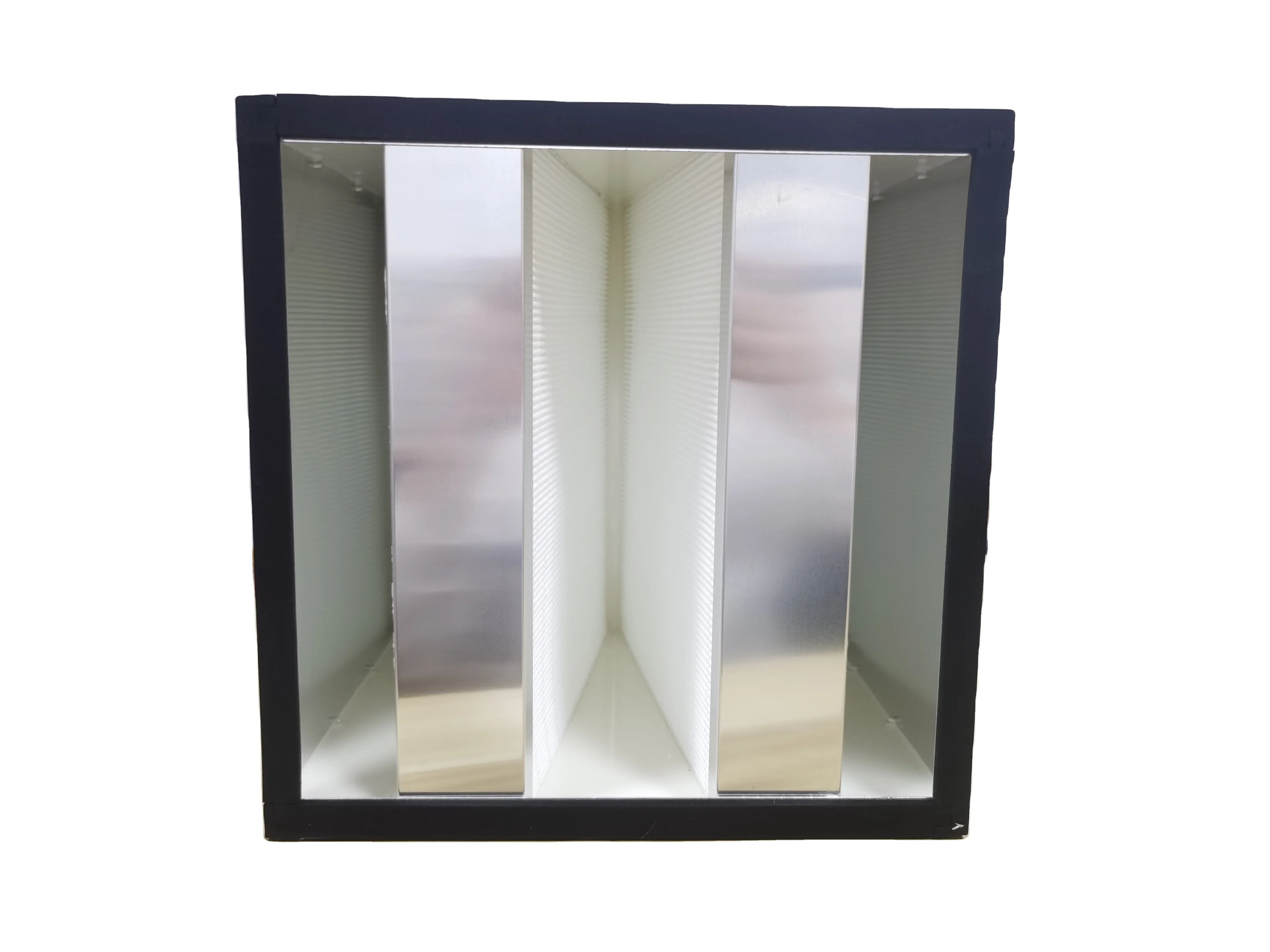 High Efficiency Box Type V Bank Air Filter for HVAC System High Quality Fiberglass Material for Air Purification
