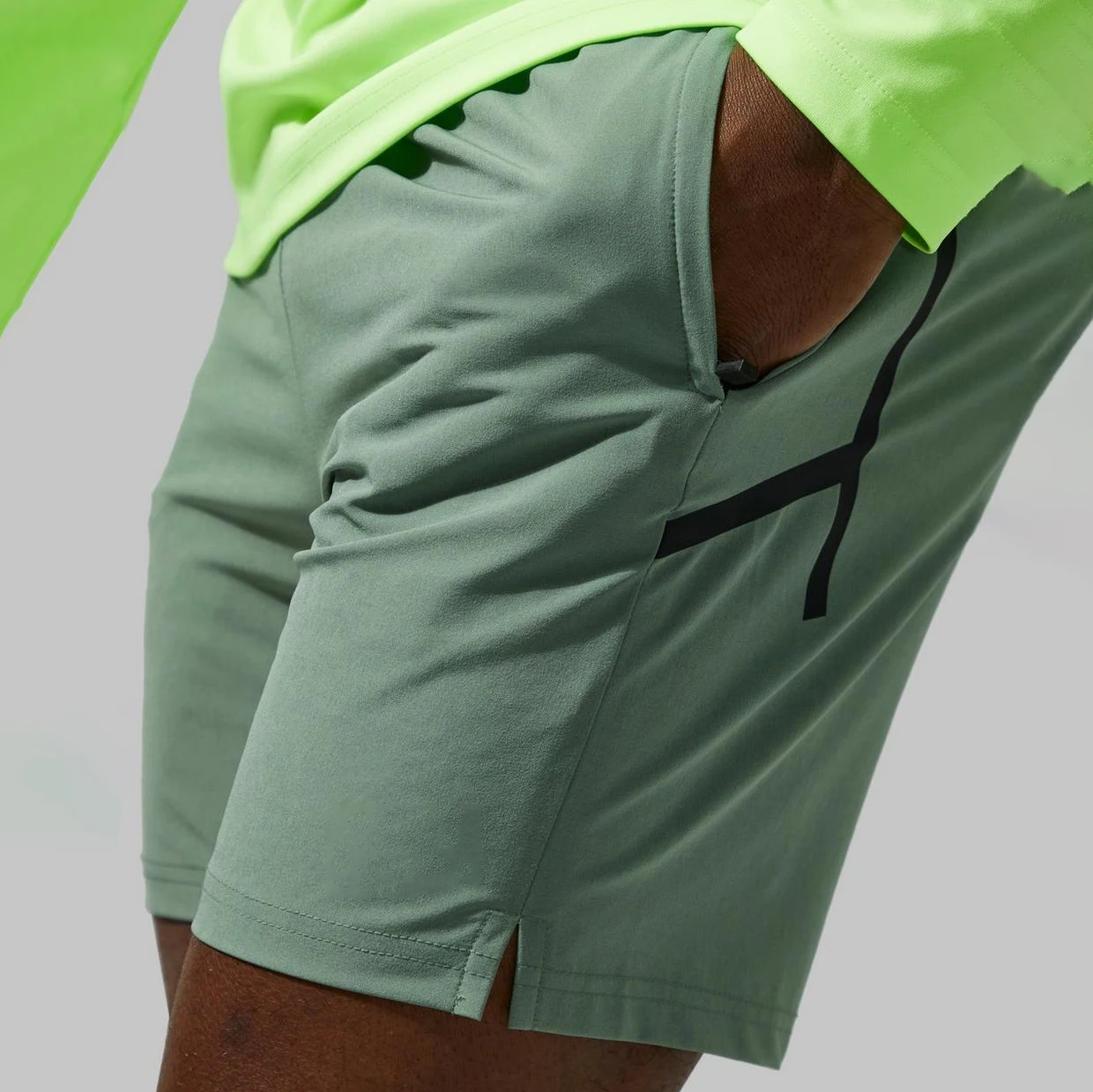 2023 Men Outdoor Wearing Gym Shorts Quick Dry Mesh Elastic Waistband 5 Inch Running Jogging Short With Pocket