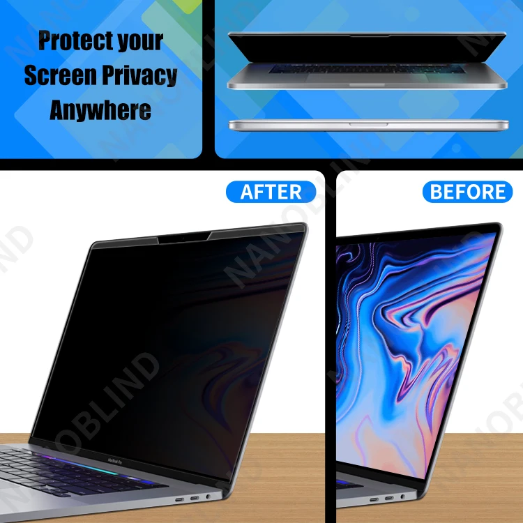 NANOBLIND Anti-spy 4 Way Privacy Filter For Macbook Pro 15.4inch Anti-glare Laptop Privacy Filter Screen Protector Film