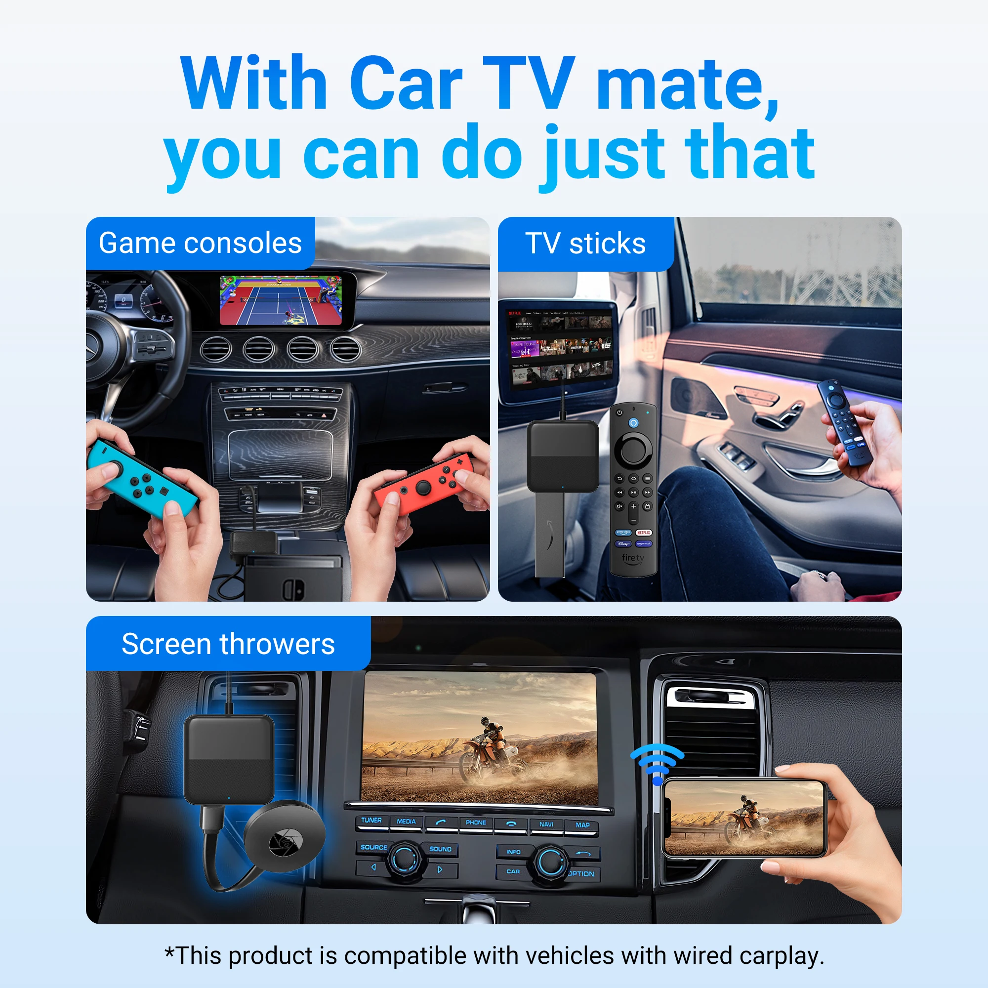 Ottocast Новое поступление автомобильного ТВ mate CarPlay мультимедийный ТВ-приставка HD * MI входной адаптер для автомобиля