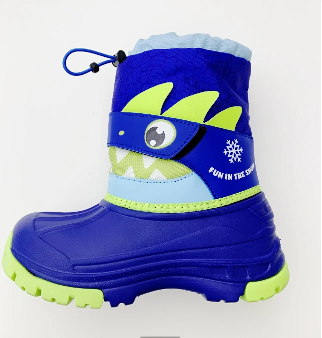 2024 Factory custom Winter Kids Boots Fashion Bow-knot Furry Toddler kids Shoes Knee-high-blue Boots For children Winter