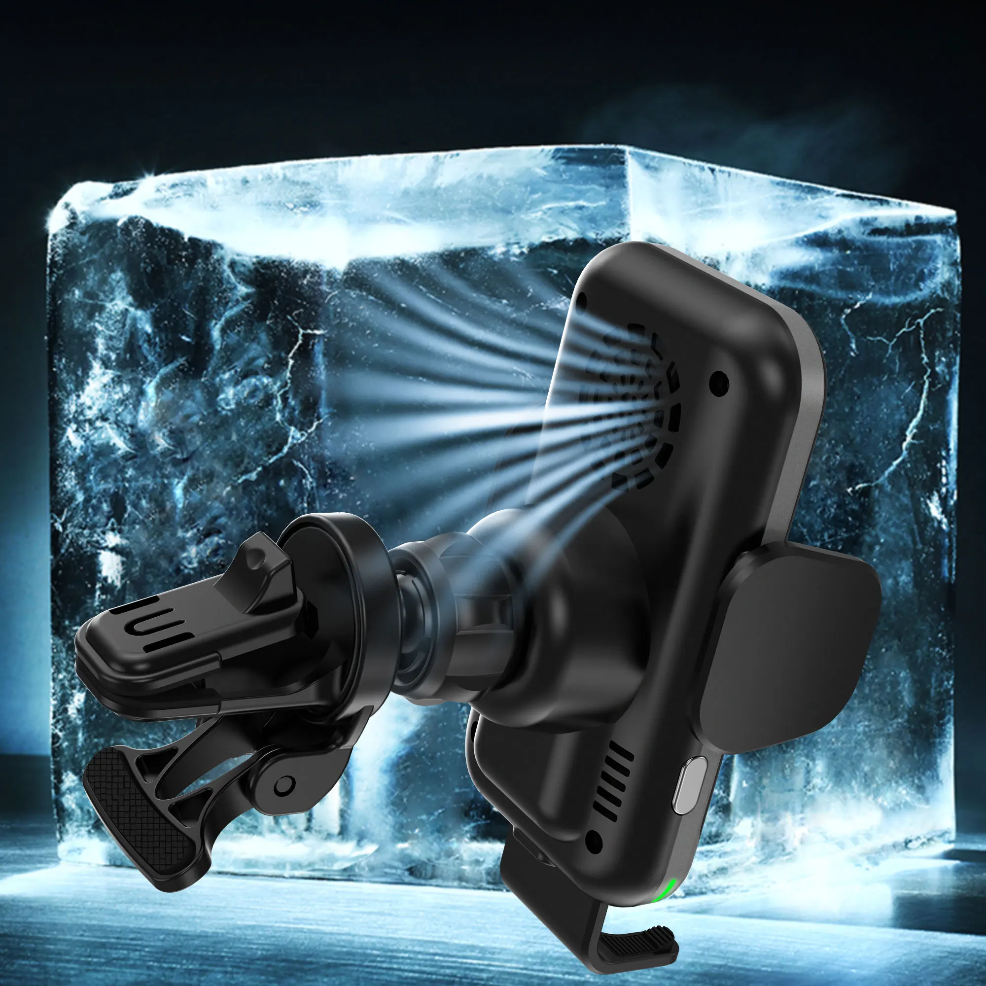 Fashion Qi Fast Wireless Charger Car Phone Holder Smart Sensor Air Vent Mount Automatic Clamping Mobile Phone Stand