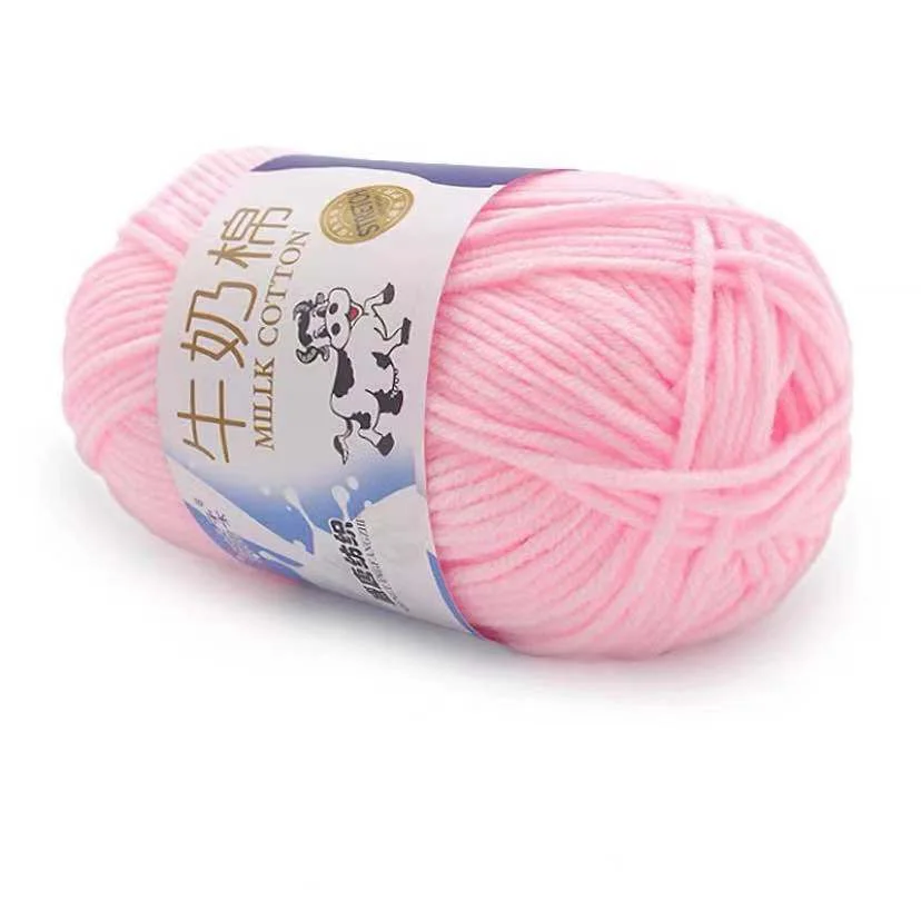 Manufacturer hot selling knitting yarn crochet cotton yarn with wholesale  baby milk cotton 50g 5ply import yarn 16s/5