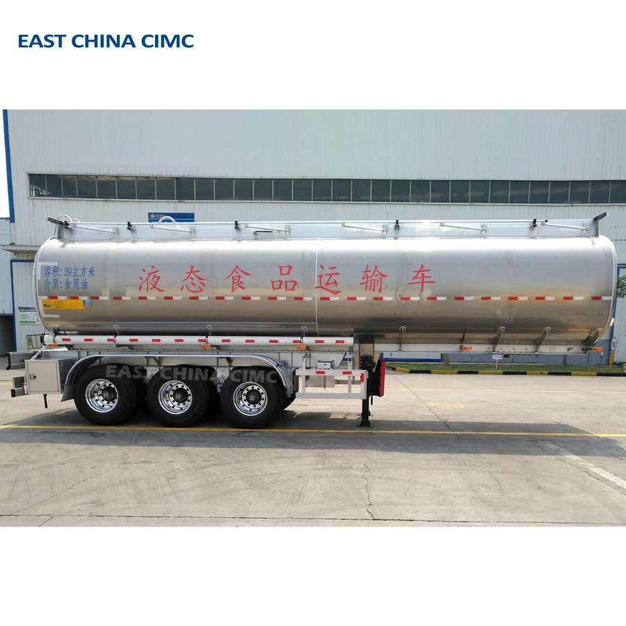 3 Axles 45000 Liters Milk Tank Trailer 12 Wheels Stainless Steel 316L Milk Tank Trailer for Food Grade Liquid