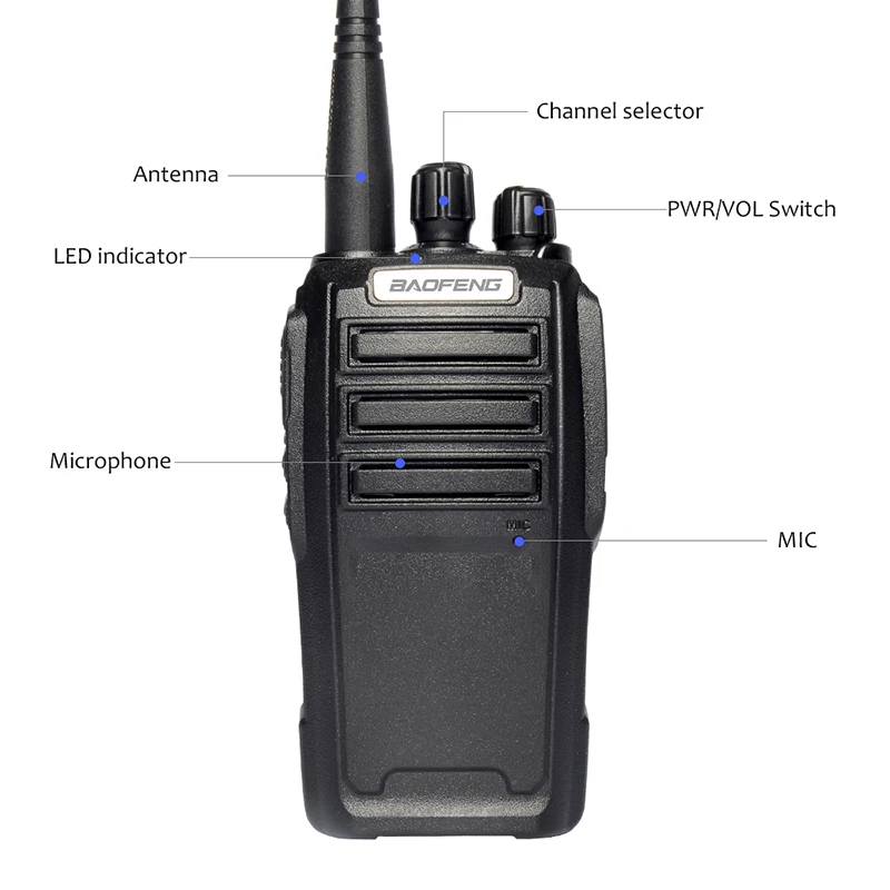 128CH двухдиапазонный УКВ BaoFeng UV-6 двухстороннее радио 5 Вт иди и болтай Walkie