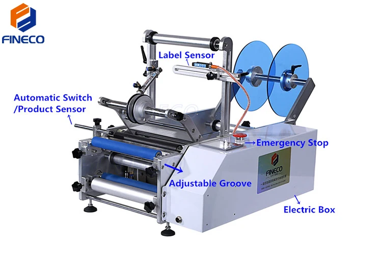 High-Quality FK603 semi-automatic manual tabletop 50ML sample salad dressing round ampere bottle full week labeling machine