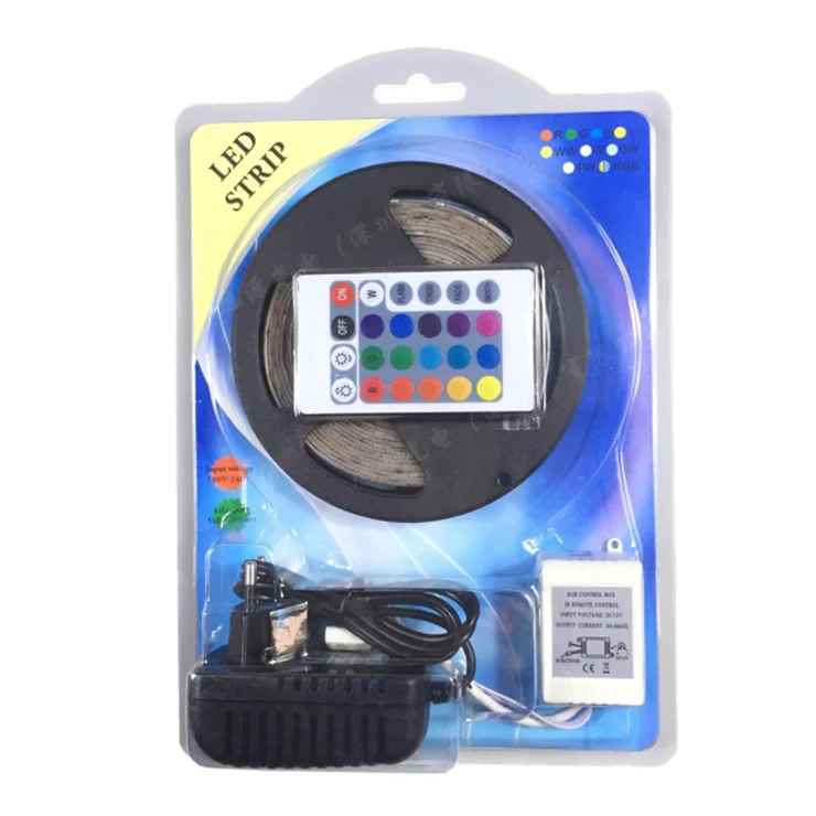12 В smd 5050 2835 rgb светодиодная полоса освещения Набор 24 клавиши 44 ИК пульт дистанционного управления Светодиодные полосы комплект с адаптером
