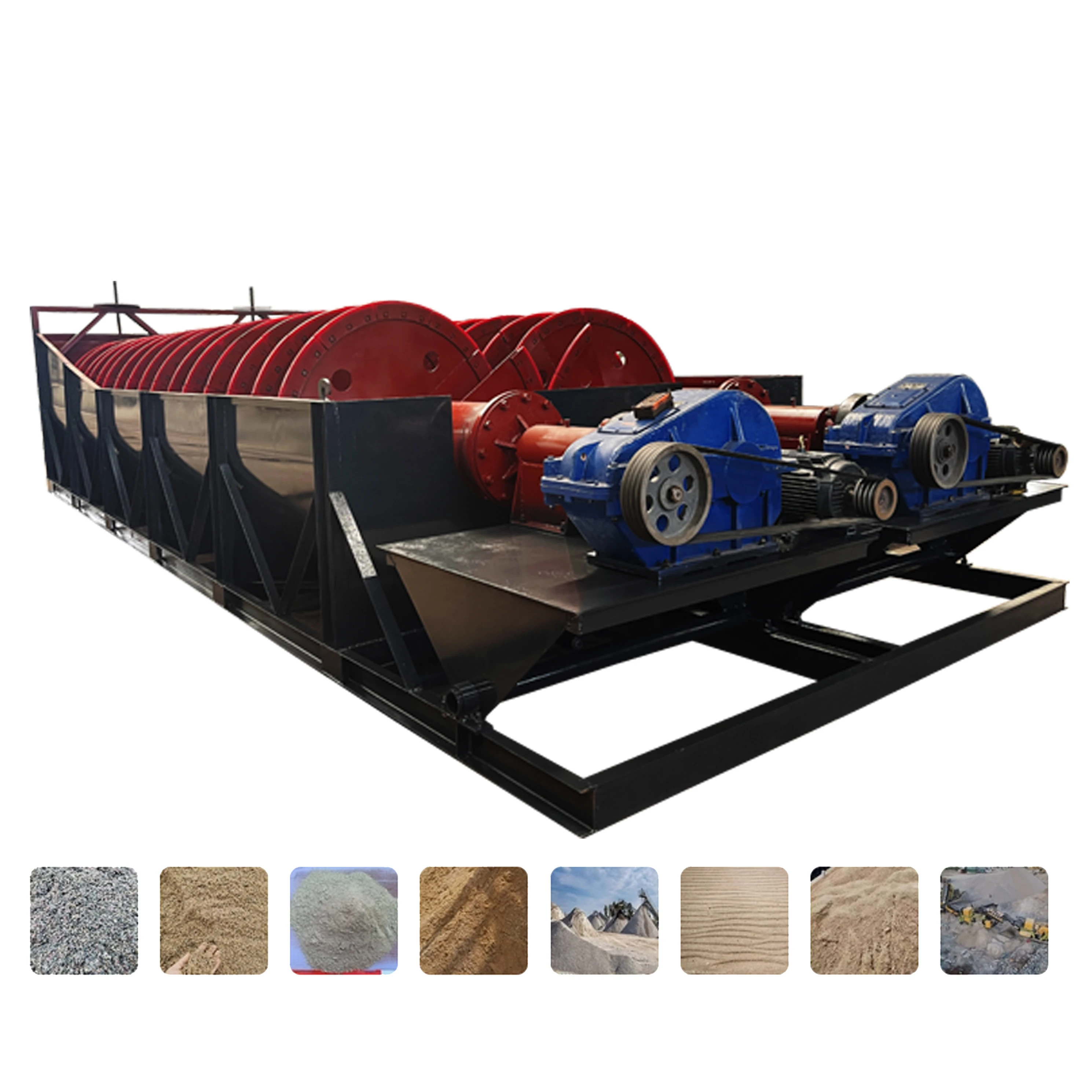 High Quality River Silica Sea Sand Washing Equipment Sand Classifier Spiral Screw Sand Washer Machine