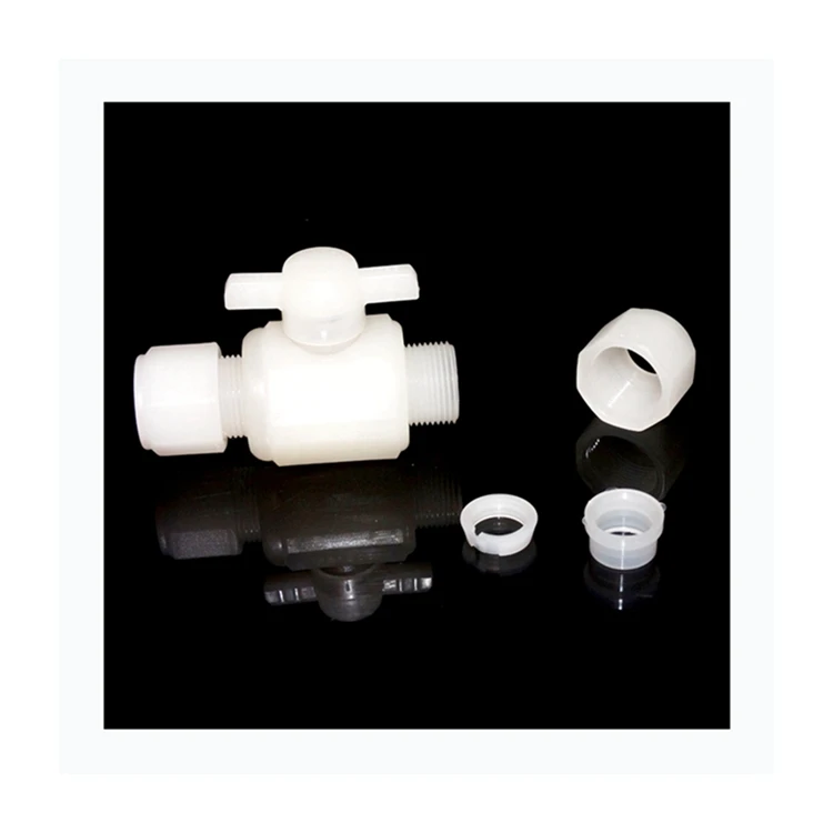 Chinese Factory Globe Valves Double Union Cock White Plastic PP PVDF cock ball valve