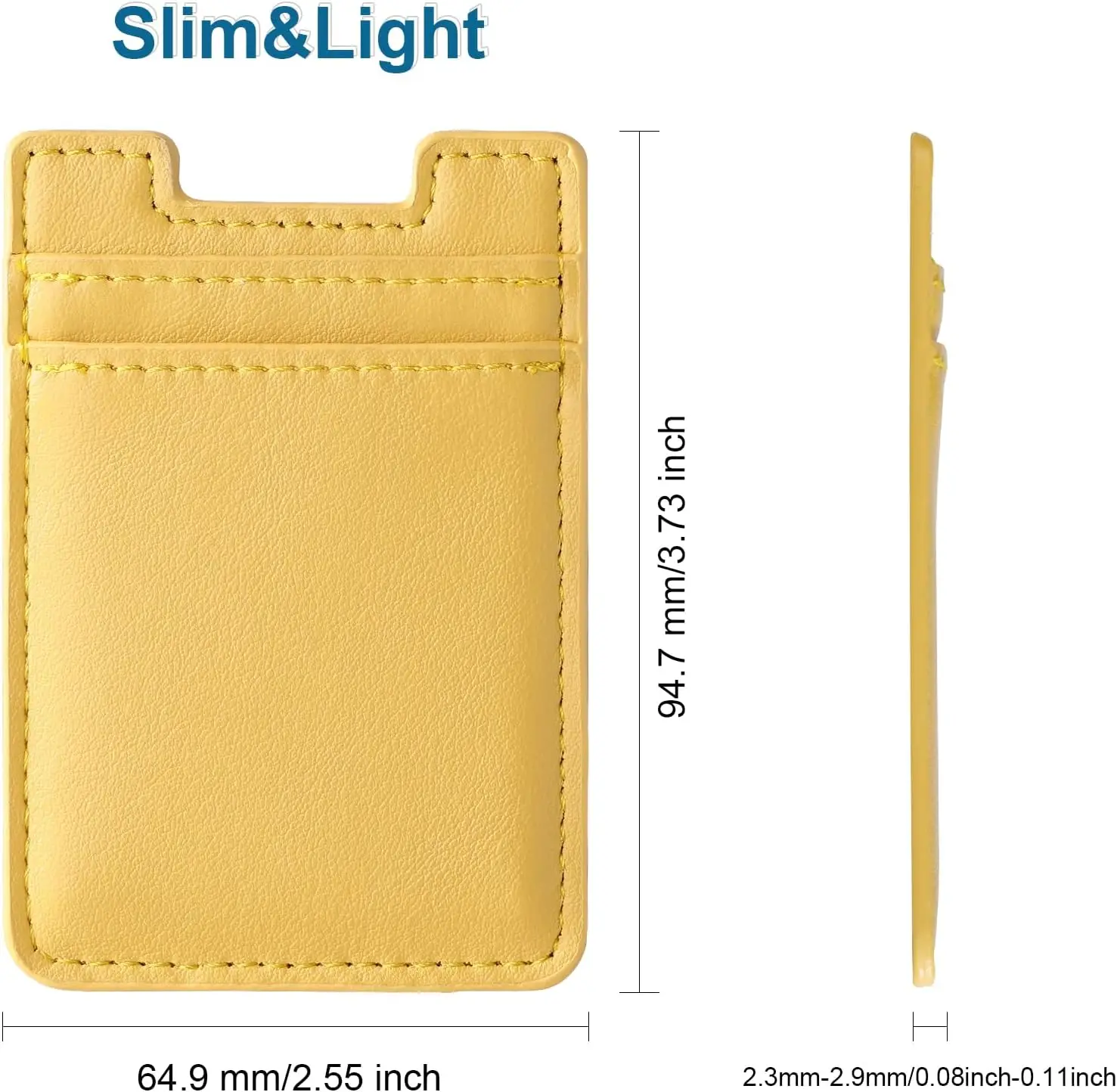 Multifunctional White RFID Phone Credit Card Pocket Wallet PU Leather Phone Adhesive Card Holder For Back of iPhone and Android