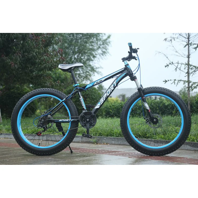 cheap price high carbon steel 7 speed down hill fat tire bike snow bike 24 26