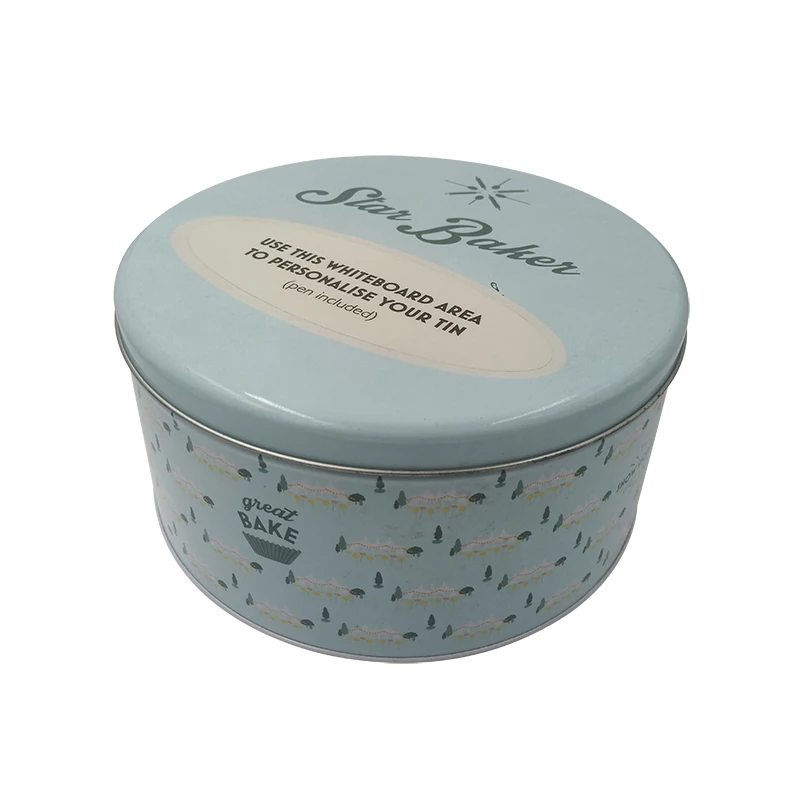 food safe cake tin can metal round tin box for bake candy tea coffee chocolate