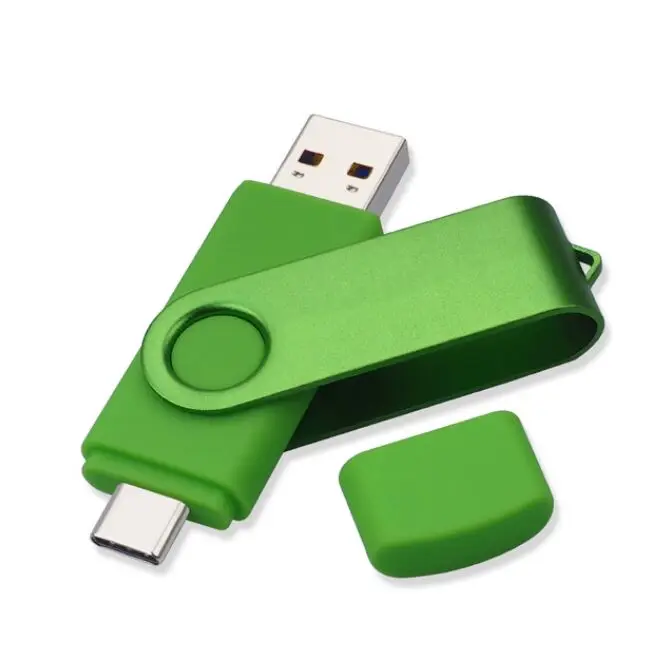 Вращающаяся умная Type-C OTG usb флеш-накопитель объемом 64Гб 32Гб 16Гб 8Гб 4Гб G флэш-накопитель флэш-накопители memory stick android otg флэш накопитель