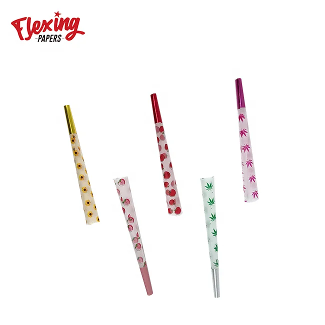 
Best selling 1 1/4 sizes raw classic natural pre rolled cone shaped cigar paper for smokers 