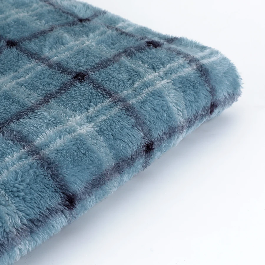Custom Blanket Raw Material 100% Polyester Breathable Knitted Soft Sherpa Fleece Fabric With Printed