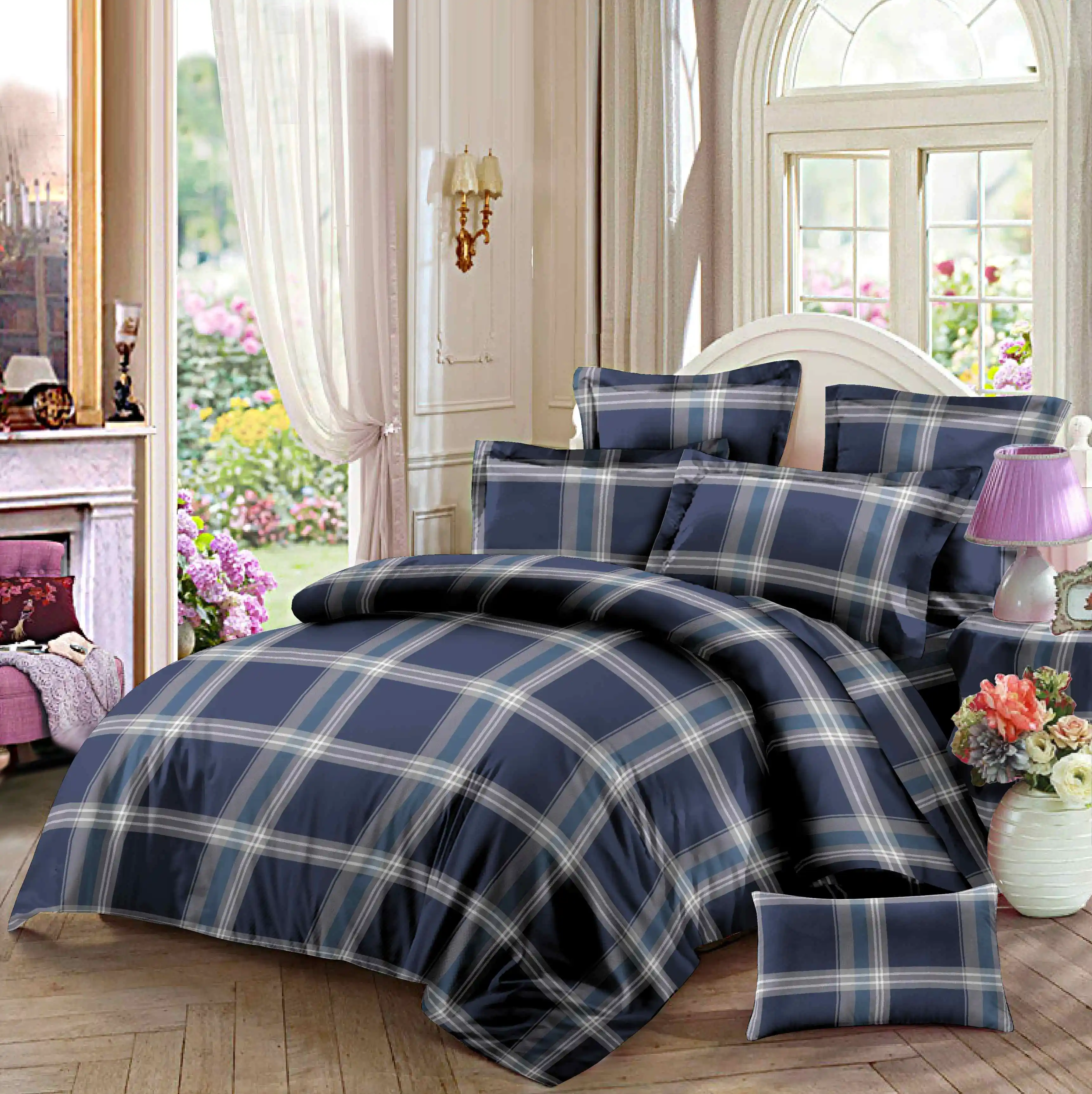 Twill weave 100% polyester fabric microfiber for bedding direct OEKO-TEX standard 100  certificated factory for USA market