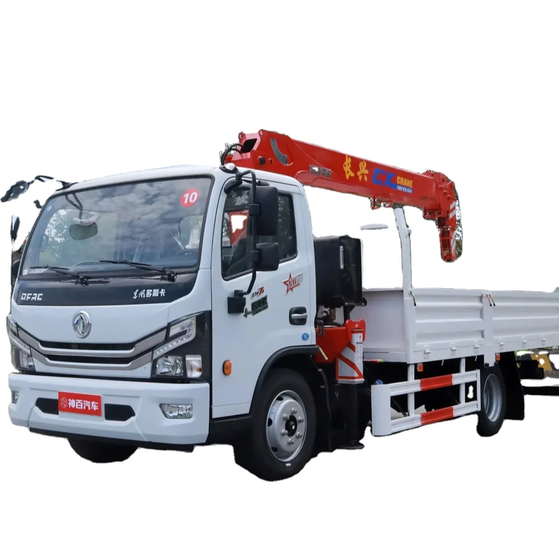 2024 4x2 DFAC 5 Ton Lift Stiff Boom Truck Mounted Crane Straight Telescopic Truck Cranes