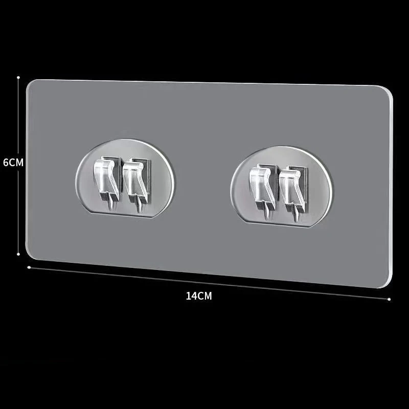 Factory custom strong traceless adhesive hook no punch multi-function socket retainer wall-mounted adhesive storage hook