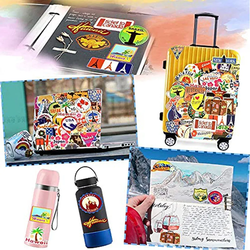 Pvc Stickers kit 50pcs/pack cute waterproof laptop skateboard computer phone stickers for kids teens girls