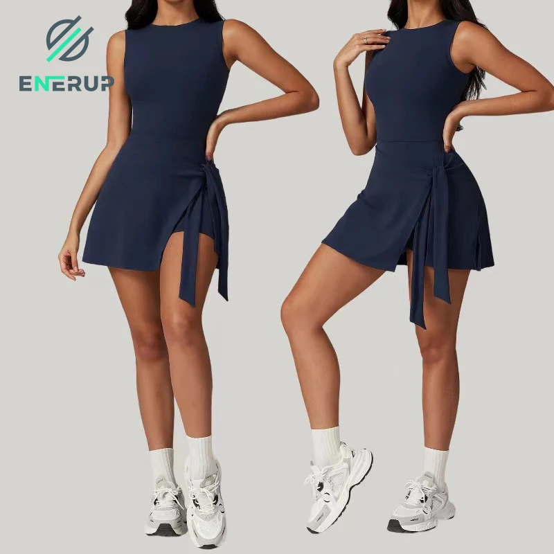 Enerup sports straps anti-exposure tennis dress custom athletic slim fit running wear golf pickleball paddle padel tennis
