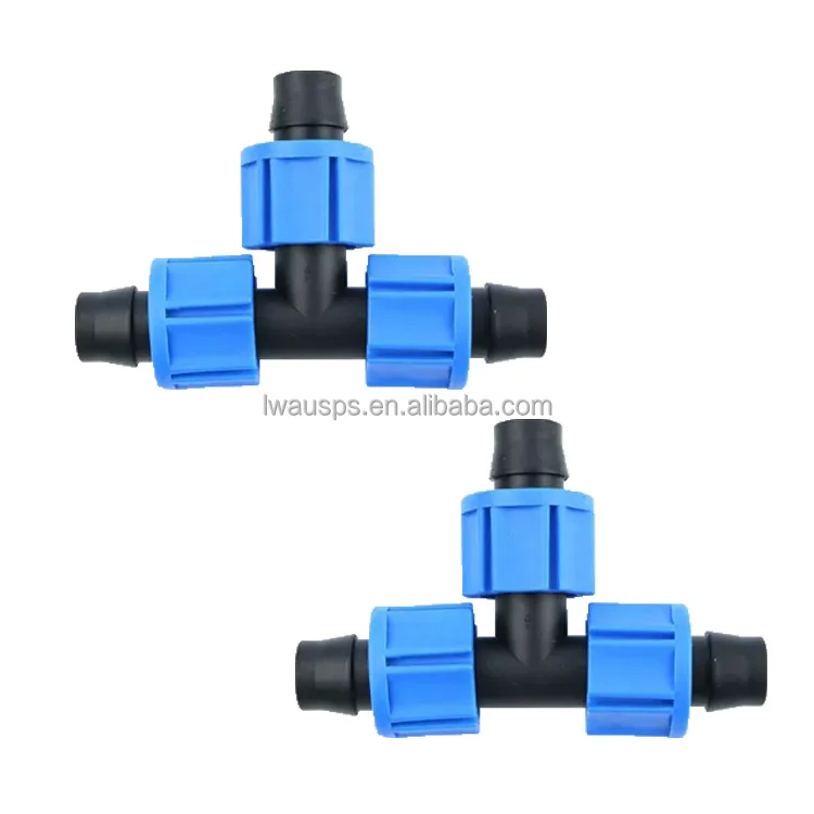 Farm Drip Tape Irrigation Accessories 16mm Lock Nut Fittings Hose By Pass For Drip Irrigation System
